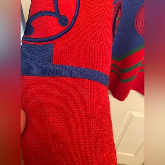 SOLD Vintage Loud Michiko Koshino Knit Embroidered Sweater - Picture 9 of 15